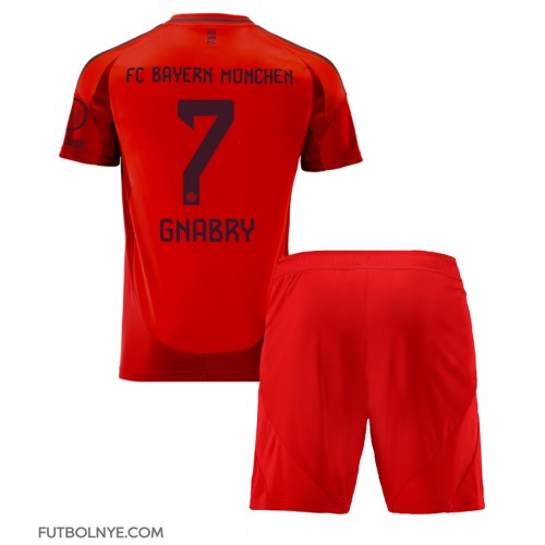 Camiseta Bayern Munich Serge Gnabry #7 Primera Equipación para niños 2024-25 manga corta (+ pantalones cortos)